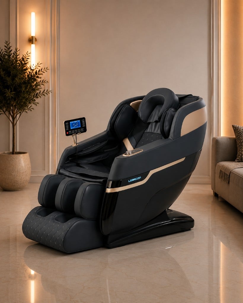 Leercon 988X9 Black - Variantă neagră elegantă. 20 programe automate, Zero Gravity, perfect pentru orice interior.