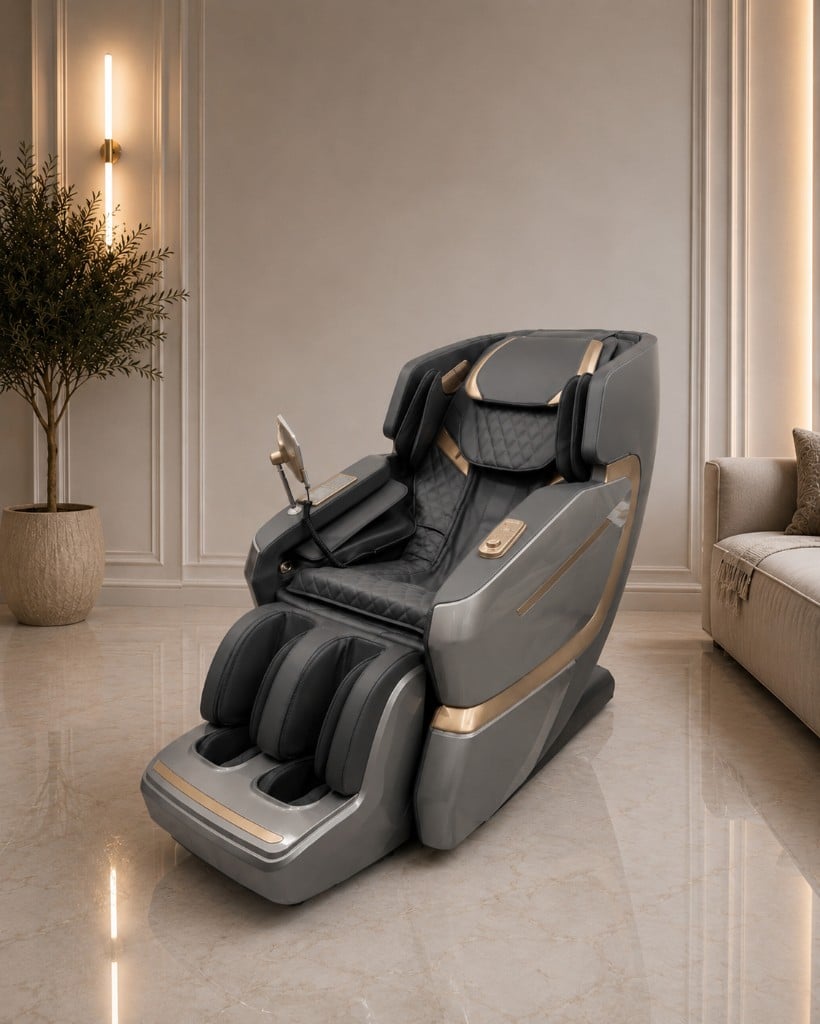 Leercon M5 Gray - Model recomandat. Șină SL, 18 programe automate, încărcare wireless, control vocal englez.
